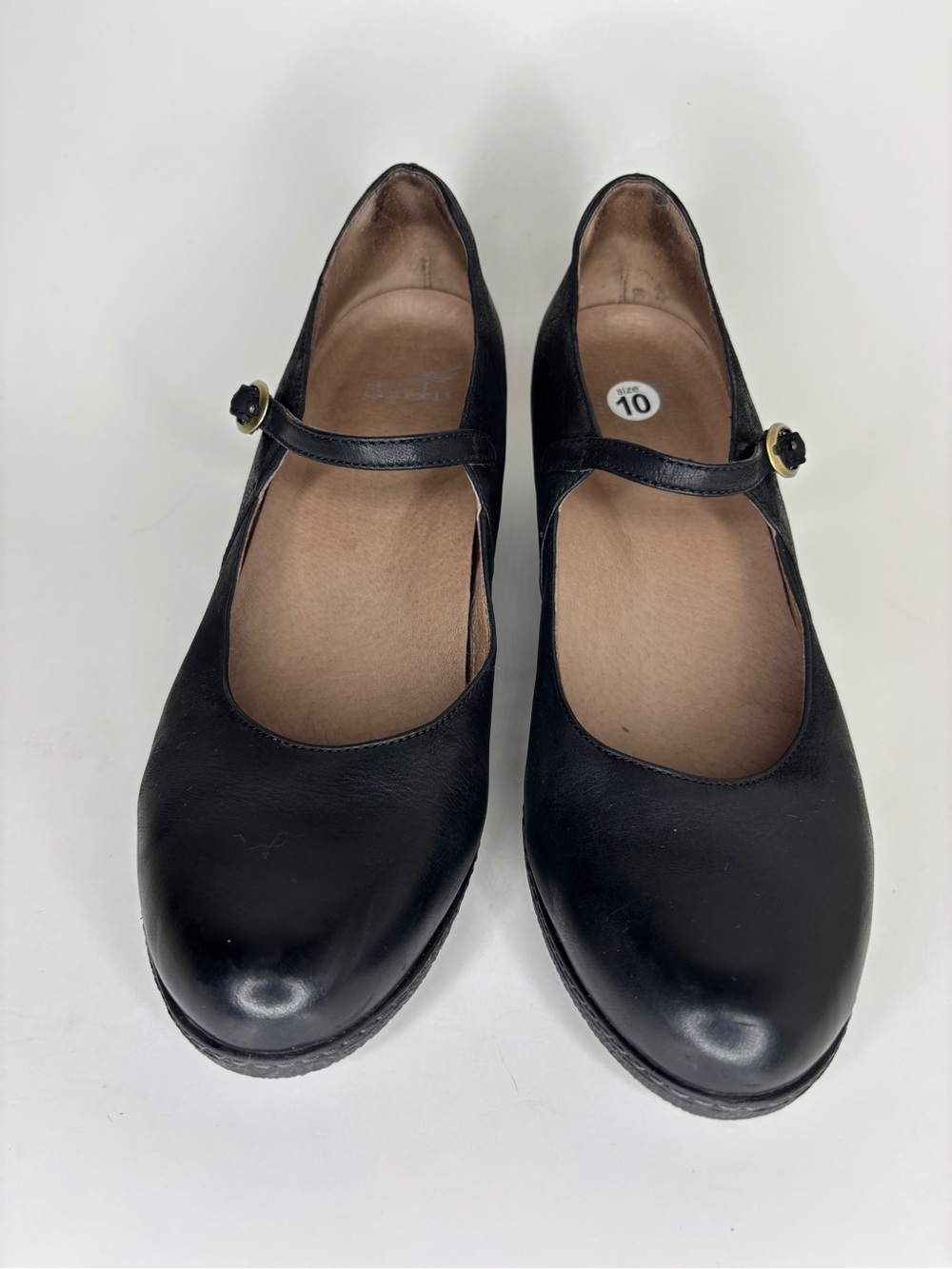 Dansko Shoes Wedge Heels Maryjanes Women Size 41 US 10 Black Leather - Picture 7 of 16